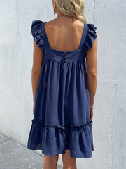 Lockeres, ärmelloses Minikleid für den Urlaub am Strand