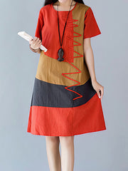 Casual Graphic Print Fall Crew Neck Fashion Maxi Dress