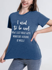 Loose Round Neck Letter Short Sleeve T-Shirt