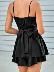 Fresh Sweet Pure Color Casual Waist Jumpsuit