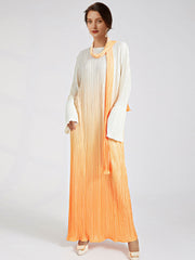 Pleated High Waist Commuting Temperament Maxi Dress