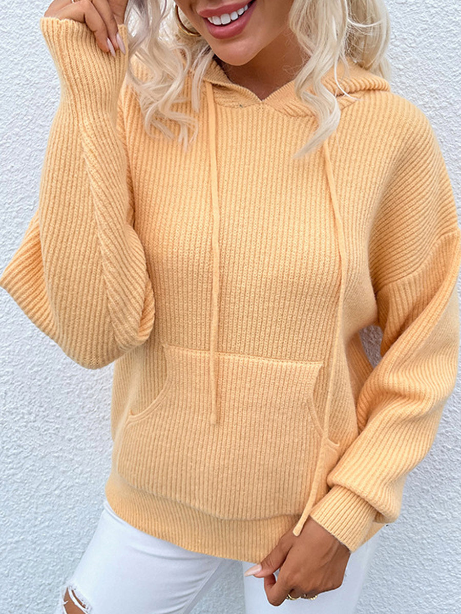 Cozy and Stylish Loose Fit Knit Solid Sweater