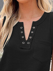 Casual Solid Color V Neck Loose T-Shirt