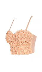 ROTES BLUMEN-KORSETTOP