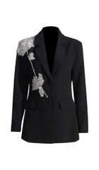 JACKE MIT STRASS-DETAILS IN SCHWARZ