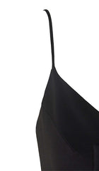 VESTIDO LARGO DE ESPAGUETI CON APLICACIONES DE ROSAS EN ROSA