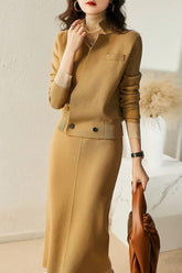 Conjunto de falda con estilo francés