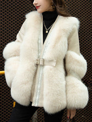 Amina Belt Faux Fur Coat