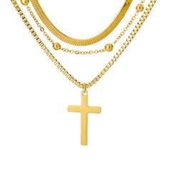 Cross Pendant Stainless Steel Necklace