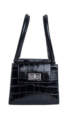 GLÄNZENDER BEUTEL MIT KROKODILMUSTER
