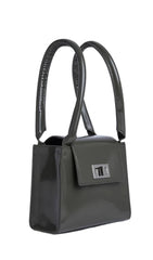 GLÄNZENDER BEUTEL MIT KROKODILMUSTER