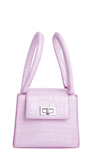 GLÄNZENDER BEUTEL MIT KROKODILMUSTER