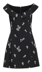 MINI VESTIDO BORDADO SIN MANGAS EN NEGRO