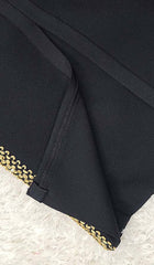 VESTIDO MIDI SIN MANGAS CON TIRANTES Y VESTIDO BANDAGE EN NEGRO