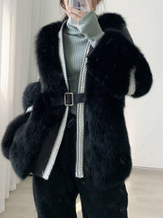 Amina Belt Faux Fur Coat
