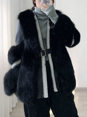 Amina Belt Faux Fur Coat