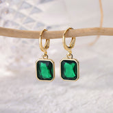 Green Crystal Earrings