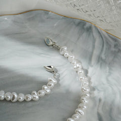 Pearl Heart Chain Necklace