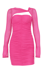 Transparentes Plisseekleid