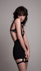 Vestido ajustado con tirantes de cuero (Halloween limitado)