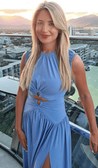 Traje de falda larga ajustada