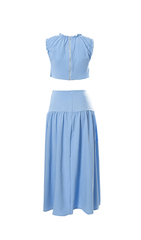 Traje de falda larga ajustada