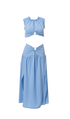 Traje de falda larga ajustada