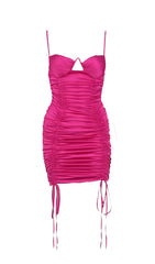 Falda plisada ajustada con cordones.