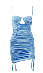 Falda plisada ajustada con cordones.