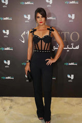 MONO DE MALLA CON TIRANTES Y CUENTAS