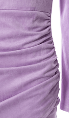 Plisseekleid aus Wildleder