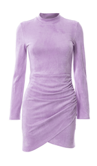 Plisseekleid aus Wildleder