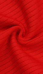 ZWEITEILIGES SET: STRICK-MINIKLEID IN ROT