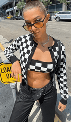 Two-piece long-sleeved cardigan(Two Pieces Suit)