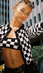 Two-piece long-sleeved cardigan(Two Pieces Suit)