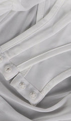 WHITE LANTERN SLEEVE TUBE DRESS