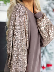 Sequin Stitching Round Neck Raglan Long Sleeve T-Shirt