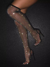 Overknee-Stiefel mit Strassdetail