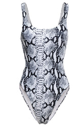 Grey Leopard Printed Swimsuits