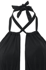 Schwarzer einteiliger Badeanzug