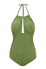 Schwarzer einteiliger Badeanzug