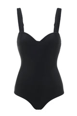 Einteiliger Badeanzug in Schwarz