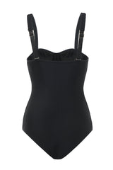 Einteiliger Badeanzug in Schwarz