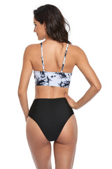 Two Piece Tie Dye High Waist Swimwear