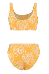 Two Piece Printed High Waist Swimwear