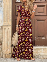 Bohemian Kleid mit langen, kurzen Ärmeln, V-Ausschnitt, Schlitz, Überschnittene Schultern, Träger, Wickeloptik, geschlossener Umhang, Akkordeon