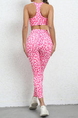 Rosa Leopard Racerback Scrunch High Waist Active Set