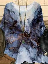 Boho-T-Shirt in Übergröße, Damen-T-Shirt mit Grafikdruck und kurzen Ärmeln, Rundhalsausschnitt, mittlerer Stretch