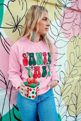 Rosa SANTA BABY Süßes Sweatshirt mit Blumengrafik