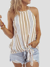 Fashion Striped Sling Off Shoulder Sleeveless Vest